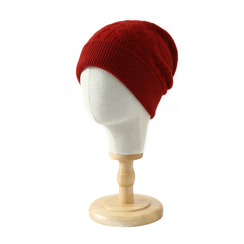 

ZOCEPT 100%Merino Wool Beanies Women&Men Winter Warm Soft Solid Knitted Thick Skullies Cap Pullover Cap Ski Bonnet Unisex Hat