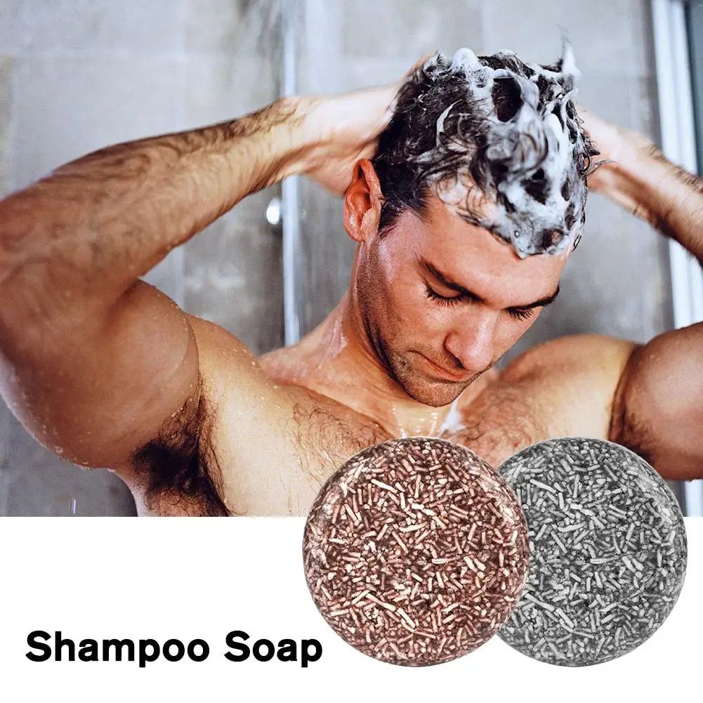 Natural Bamboo Charcoal Multiflorum Shampoo Soap Pure Soap Gray Organic Hair Shampoo Bamboo Darkening Soap Charcoal Bar Sha L8k4