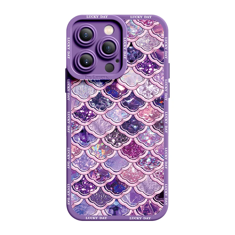 Deluxe Case For iphone 15 14 13 12 11 Pro Max X XR Xs Silicone Advanced Cell Phone Protective Cover Anti-fall Shiny Shells