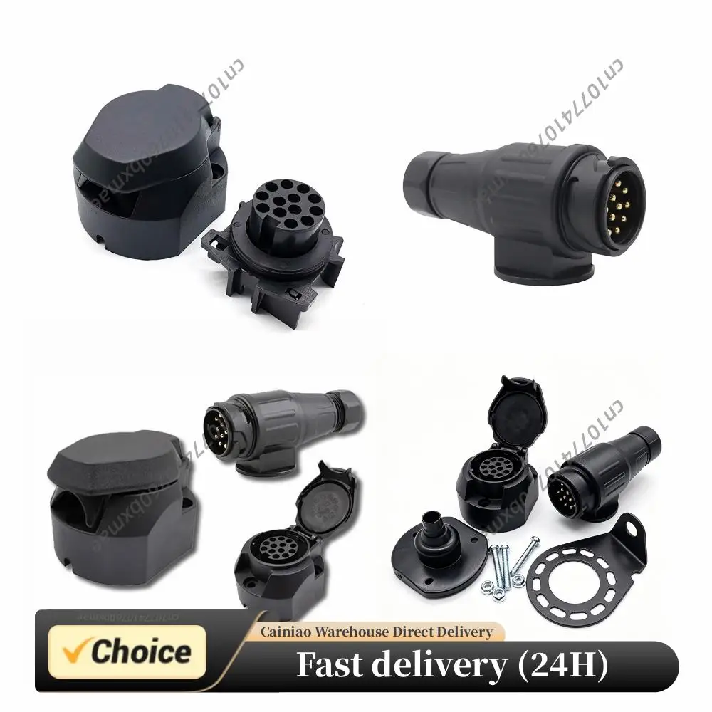 

12V 13 Pin Trailer Connector Caravan Accessories Towing Socket Socket Adapter Socket Plug Converter for Vehicle RV Car Truck