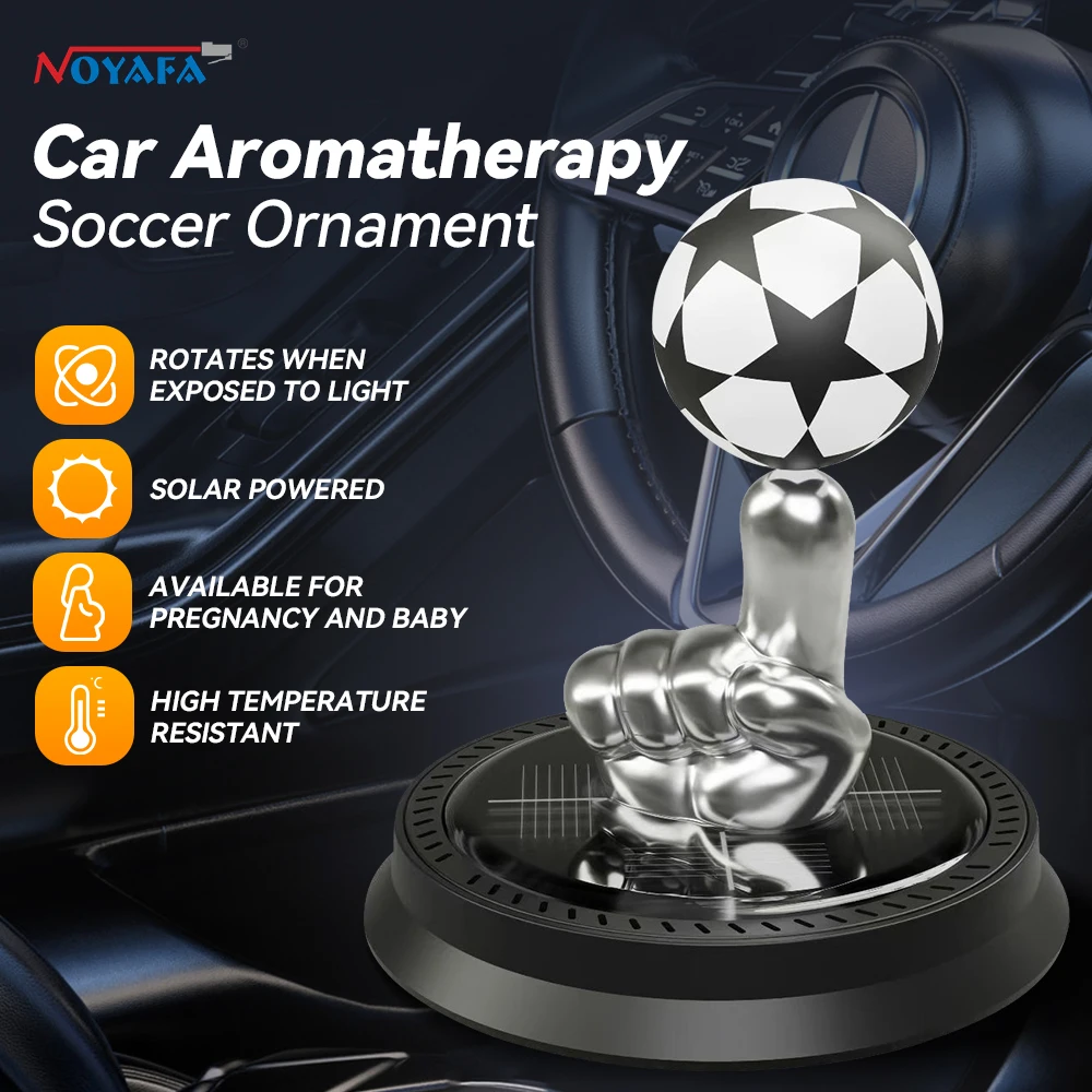 

NOYAFA JH13 автомобильный солнечный освежитель воздуха для пальцев, футбола, солнечные духи, аромат, эфирное масло, духи, авто украшение
