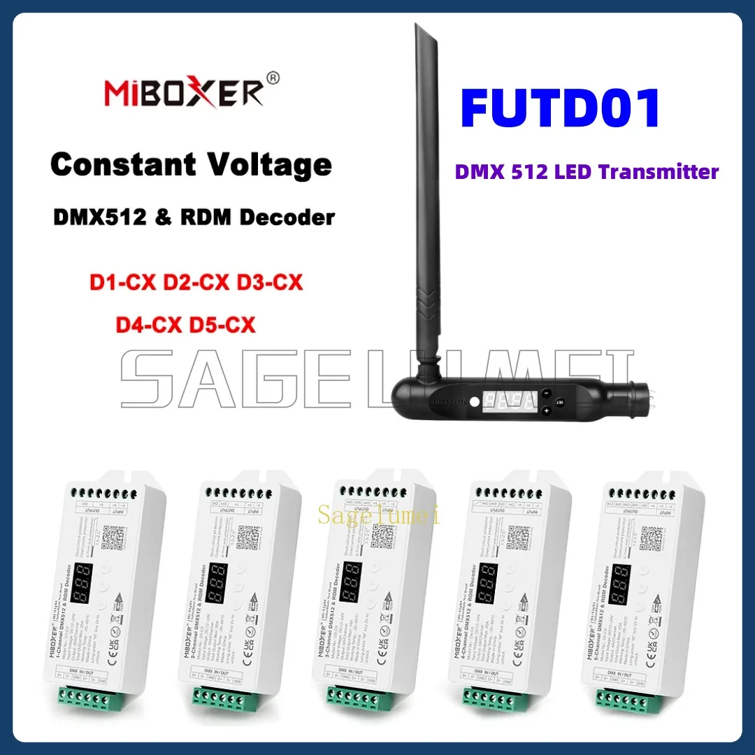 NEW DC12-24V D1-CX D2-CX D3-CX D4-CX D5-CX X1 X2 X3 X4 X5 1/2/3/4/5Channel Constant Voltage DMX512 RDM Decoder for LED light 20A