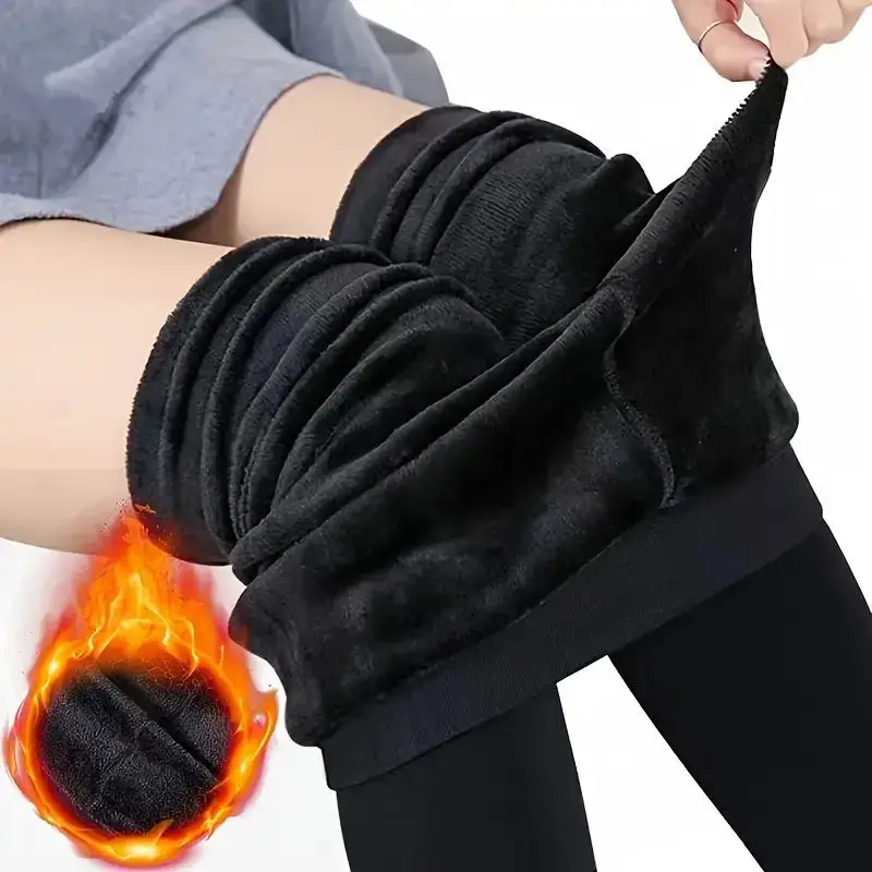 الخريف الشتاء اللؤلؤ المخملية الإفراط في الركبة الجوارب للنساء سميكة صوف مبطن طماق قيعان دافئة ومريحة