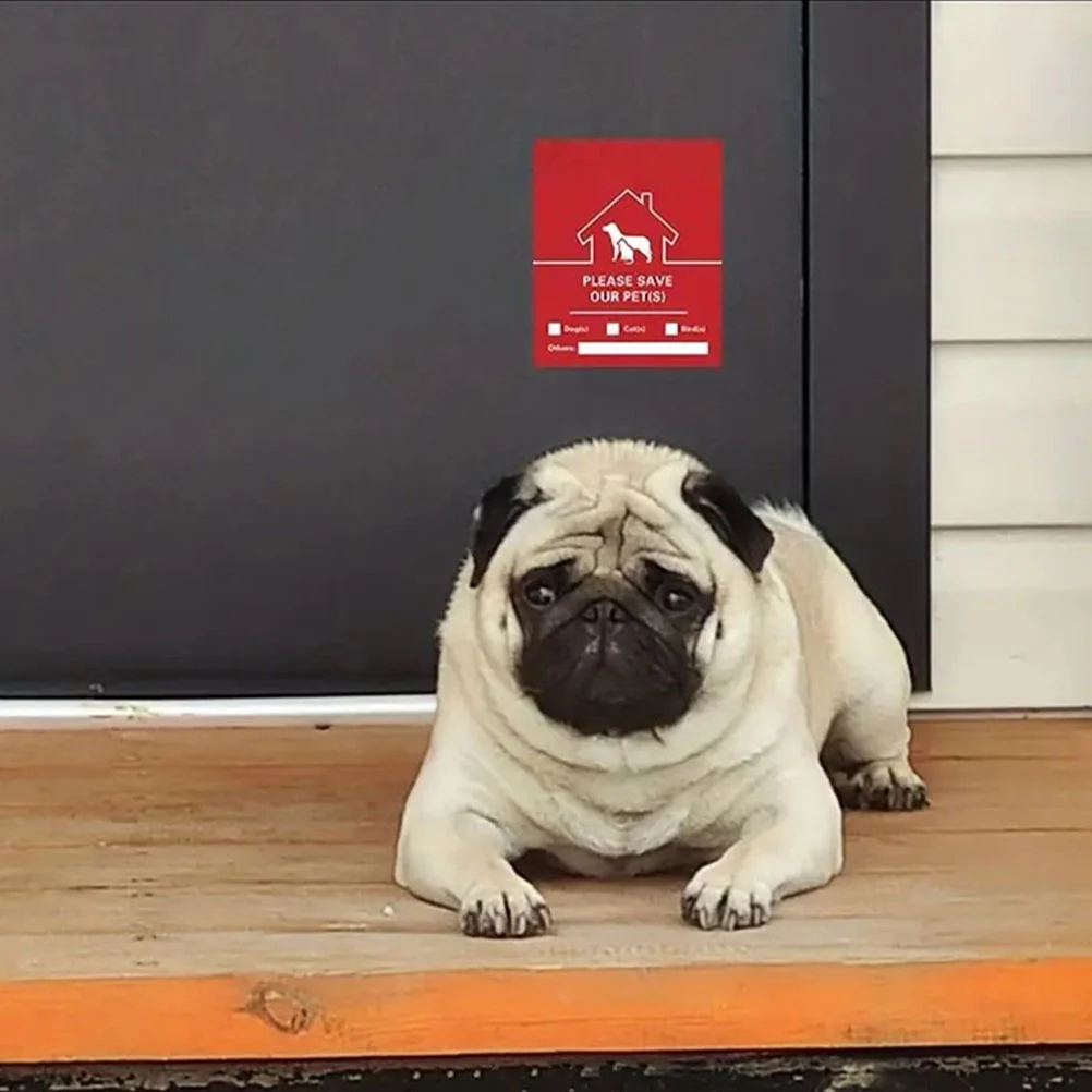 

30 Sheets Emergency Alert Sticker Fire Rescue Stickers for Windows Number Pet Warning Pets