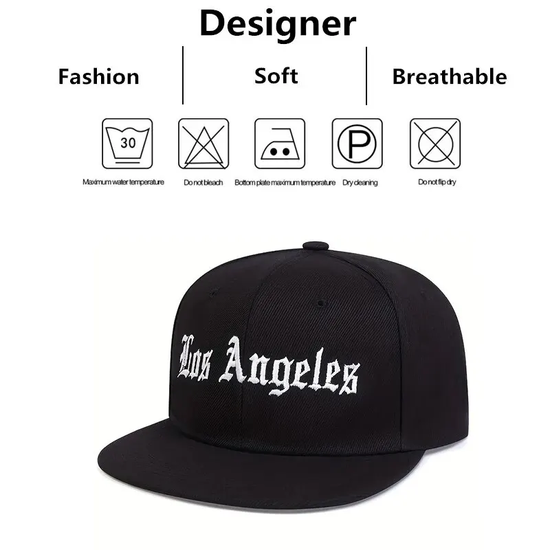 Los Angeles Cap Hip Hop Basketball Cap Cotton Snapback Hat for Men Women Adult Outdoor Casual Adjustable Baseball Cap Gorras