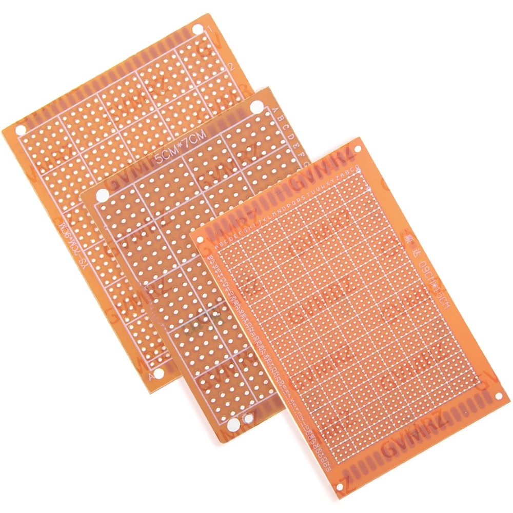 Phenolic PCB Prototype Board Universal Through Hole Perfboard for DIY Electronic Projects 9x15CM/7x9CM/5x7CM view 6