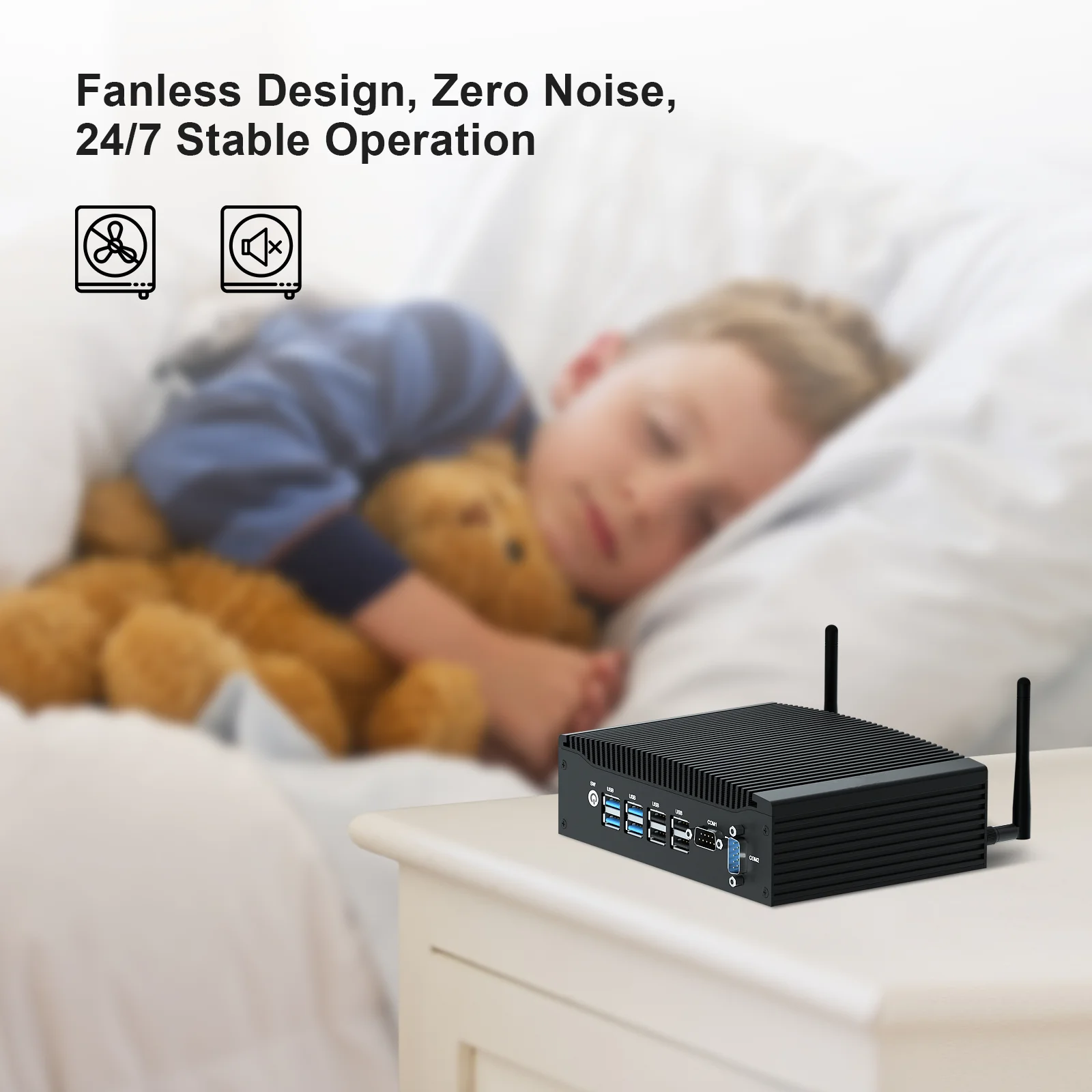 HYSTOU 8th Fanless Industrial Mini Pc 2xRS232 Com Port 4K Intel Core i7 8665U Windows 10 Pro USB Audio Device Computer ‎ ‎ ​