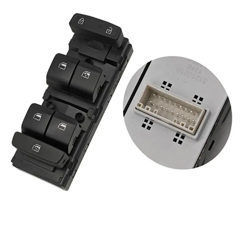 WF-For I10 2020-2024 93571-K6120NNB 18PIN RHD Power Window Master Control Switch Button With One-Touch Lifting