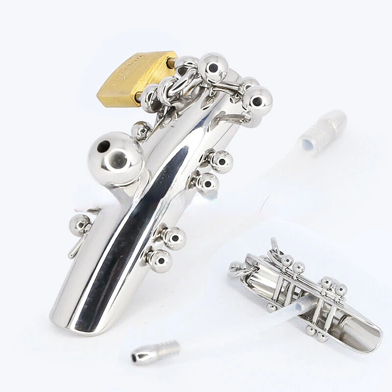 Stainless Steel Female Chastity Belt Device Private Parts Lips Underwear Lock