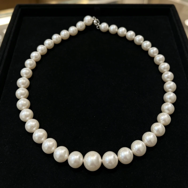 White Edison Pearl Necklace, 18