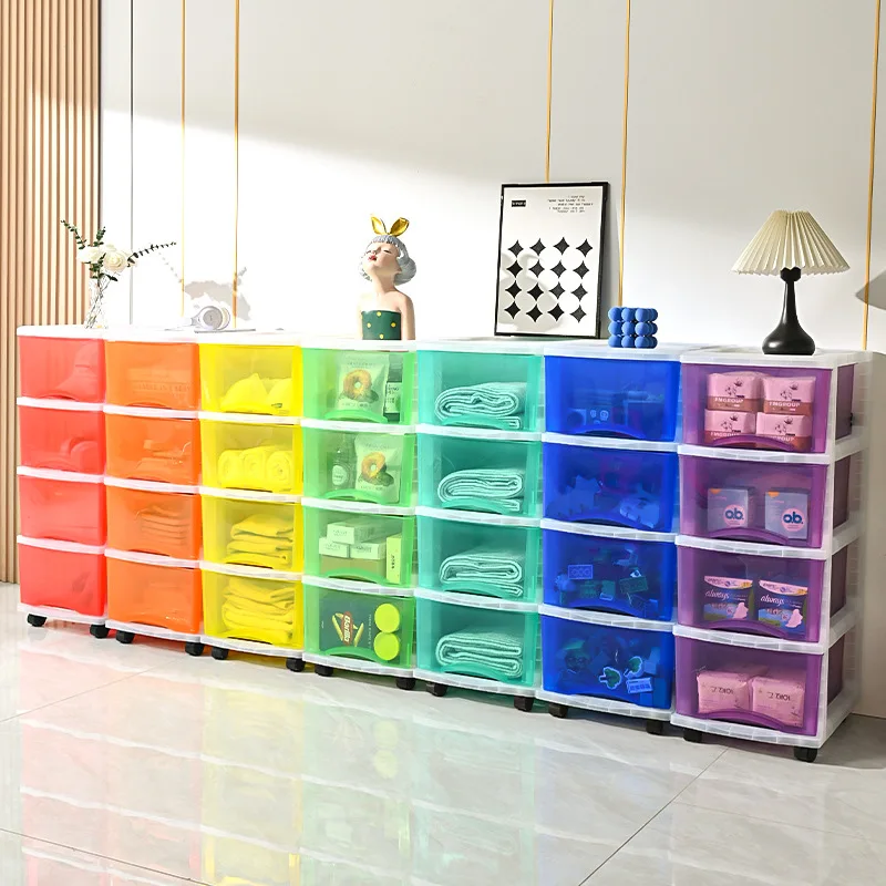 Mobile Multi-Level Drawer Storage Cart Baby Toy Organizer Utility Small Floor Standing Rack for Home Organization