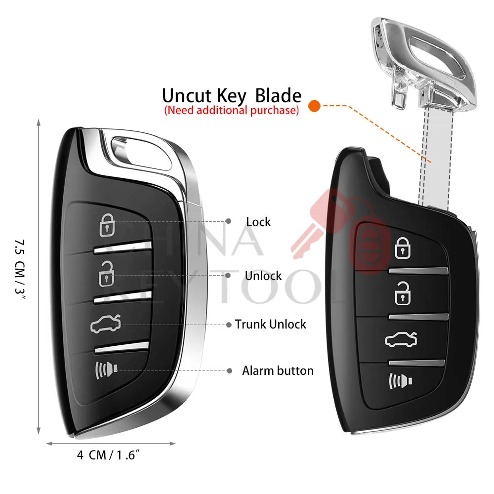 Xhorse Smart Remote Key Colorful Crystal Style 4 Buttons XSCS00EN