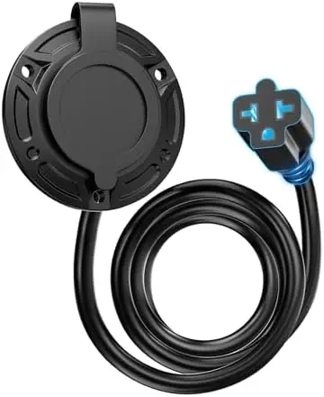 

20A 125V RV Shore Power Inlet with 5-in-1 Adapter & 6ft Cord