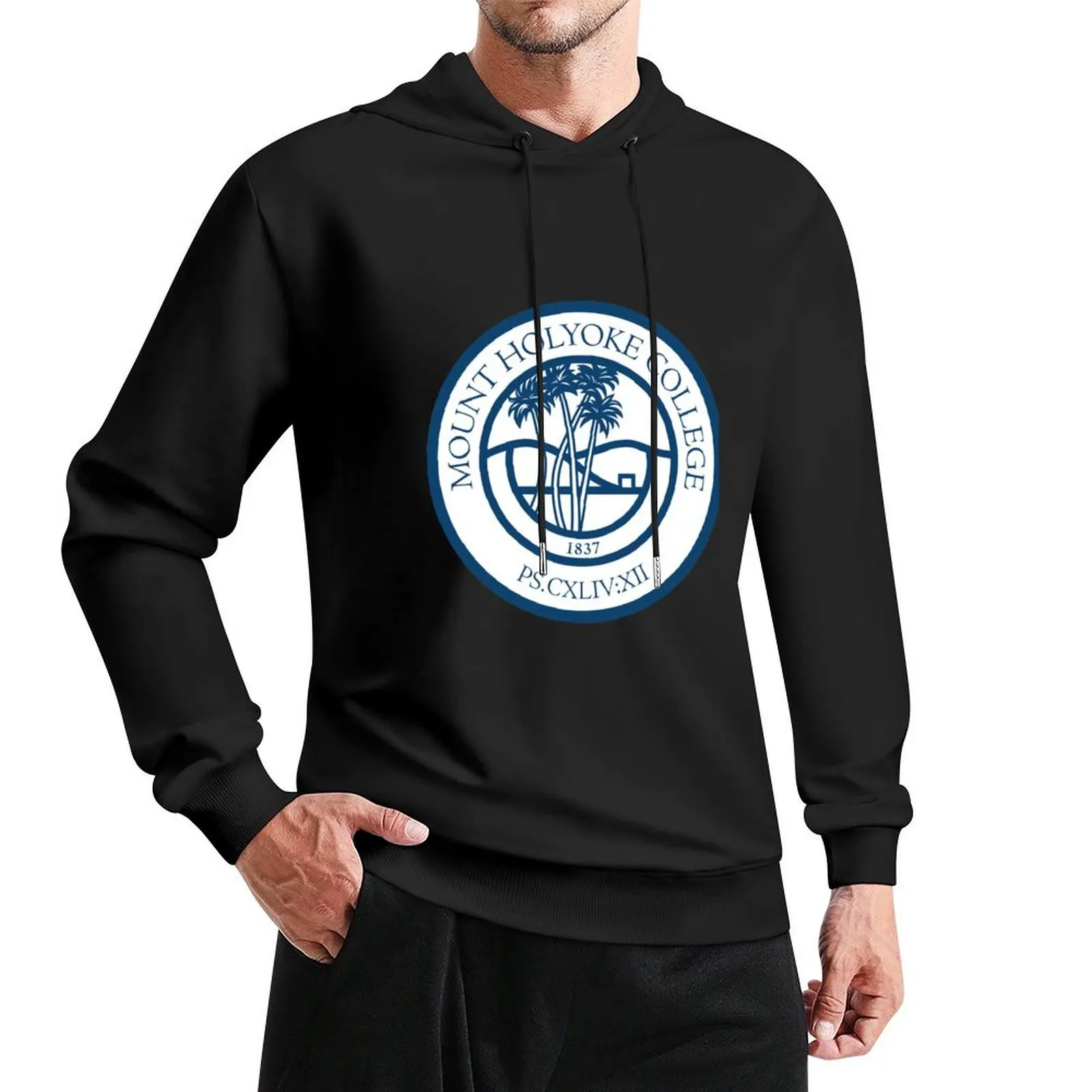 

Mount Holyoke College Seal Pullover Hoodie men's winter sweater men's oversize hoodie