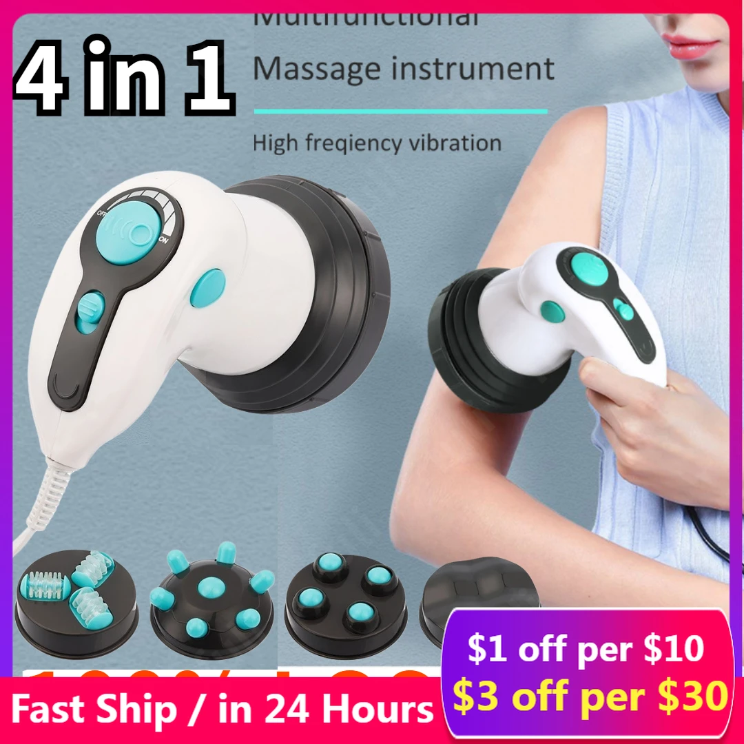 Anti Cellulite Massager Electric Full Body Slimming Massager Roller Handheld Infrared Massage For Arm Leg Hip Belly Fat Remover