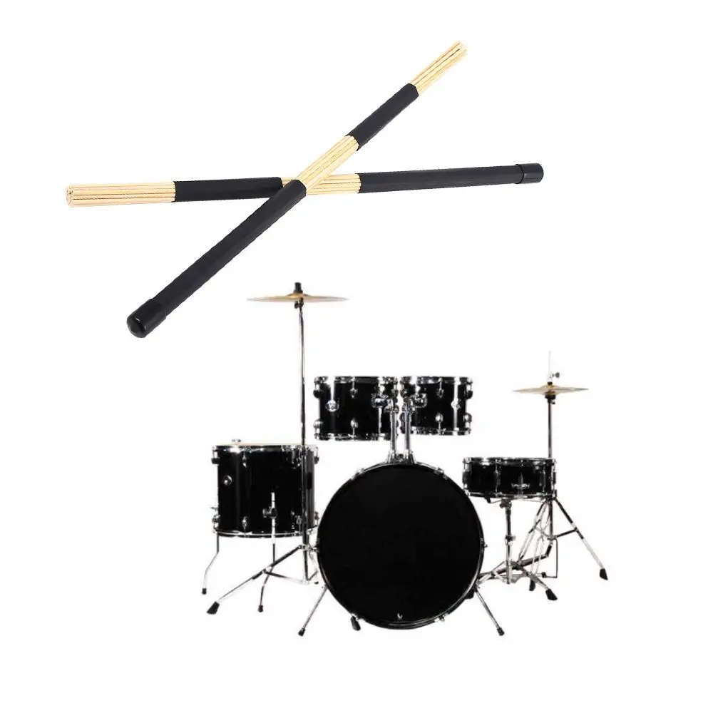 

Durable Black Jazz Drum Percussion Part Entertainment Drum Brushes Musical Instruments Drum Sticks Percussion Accessories