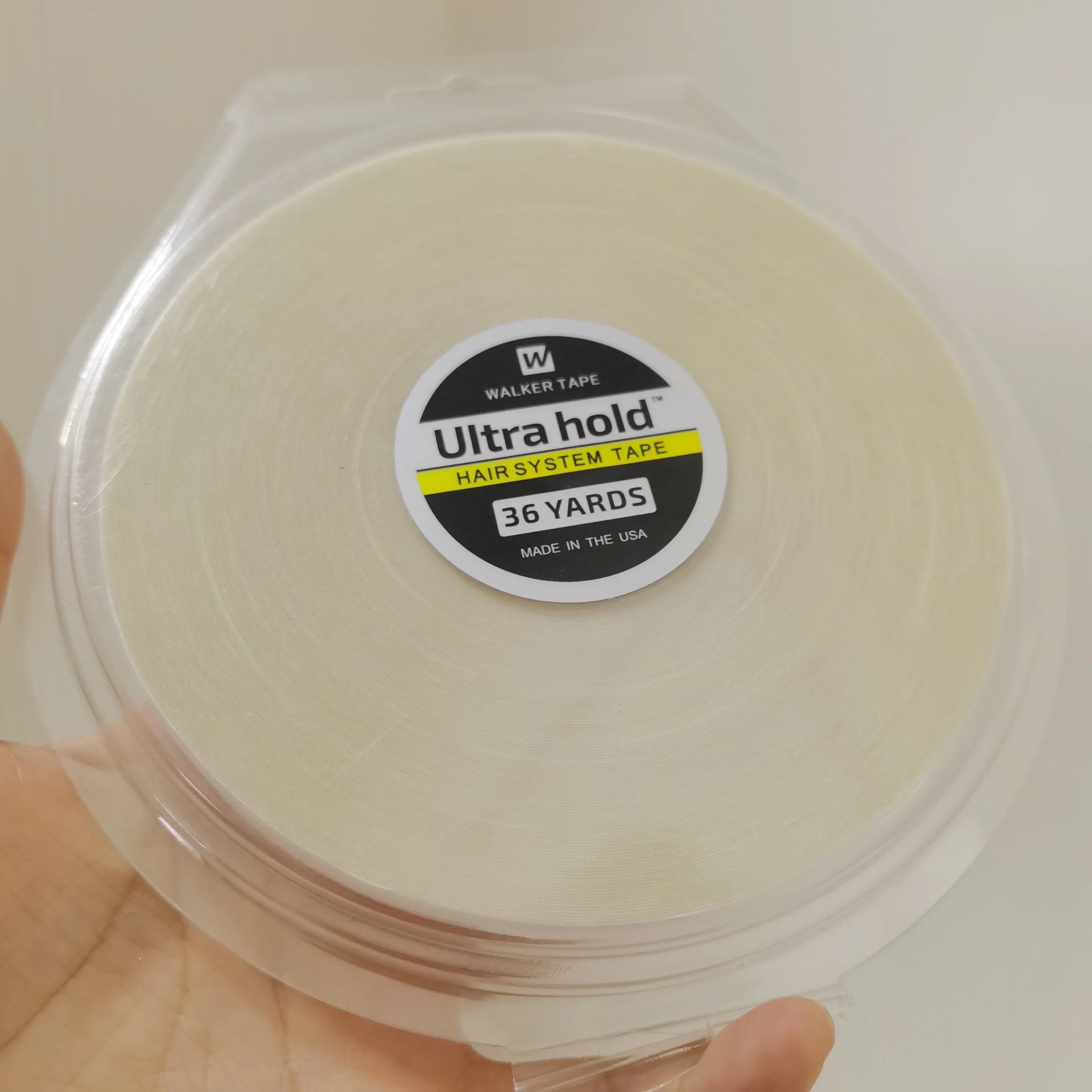 الكل مع صندوق 0.8/1.0/1.27/2 سنتيمتر عرض 3/12/36 ياردة الأبيض الترا عقد الشريط مزدوج الجانب الشريط الدانتيل الجبهة الشريط شريط شعر مستعار