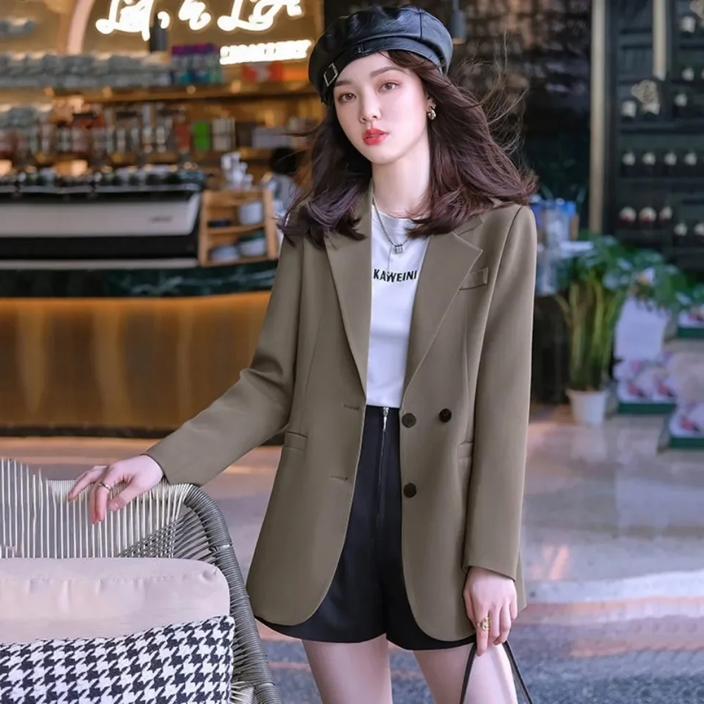 

Suit Jacket Female New Loose Fashion Long Temperament Online Celebrity Spring And Autumn Leisure Trend Korean Women's Clothing.