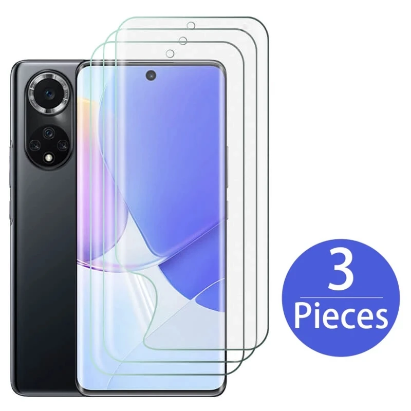 3PCS Full Cover Hydrogel Film For Huawei Nova 9 10 SE 11 Pro 11i 10z 8 Protective film For Honor 50 70 90 Lite Screen Protectors