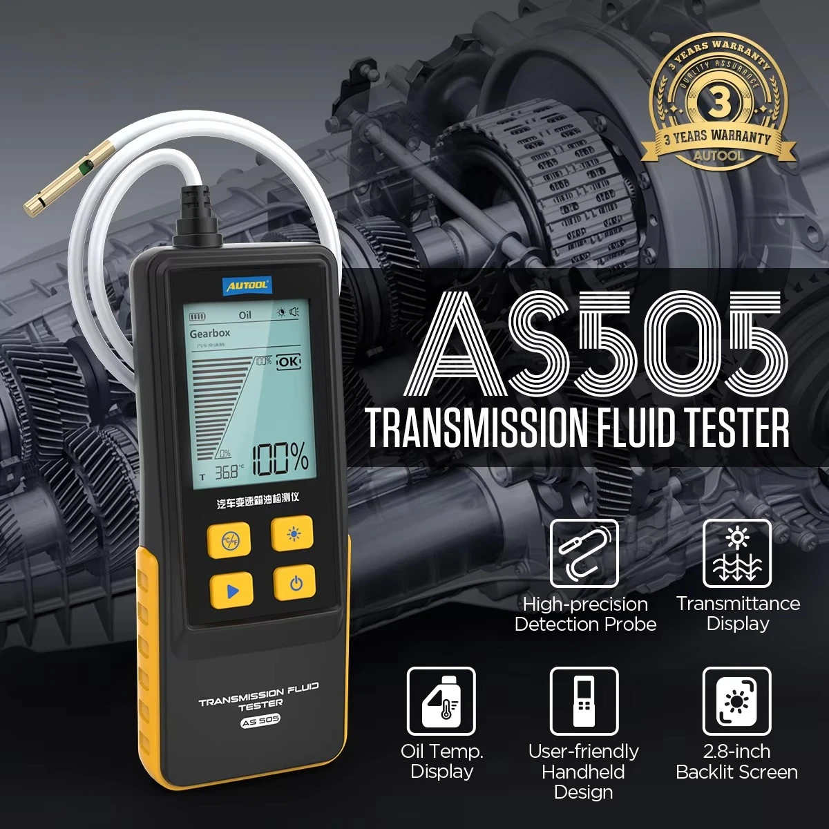 سوبر M3 السيارات ATF اختبار السوائل جهاز قياس نفاذية درجة الحرارة لسائل نقل السيارات 5 فولت 6 فولت
