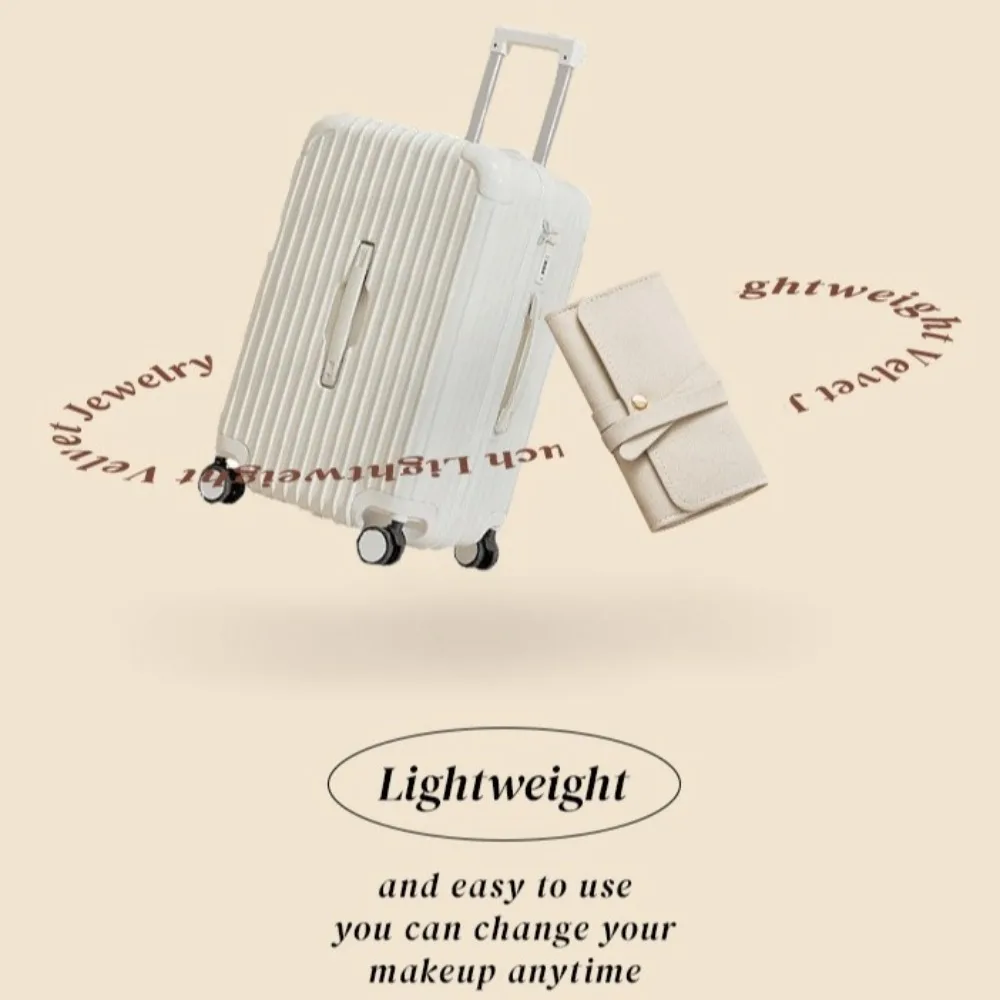 Roll Up Jewelry Storage Bag Foldable Portable Earrings Display Pouch Packaging Organizer Handheld Jewelry Case Bracelet