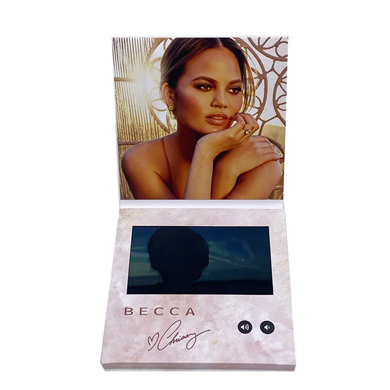 

1PCS Custom luxury gift lcd screen video brochure box paper boxes