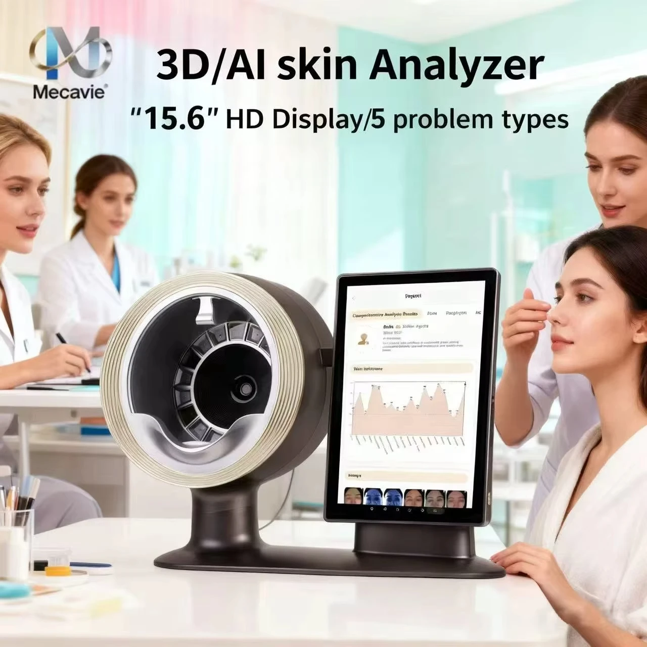 

2026 New Professional New Models AI Professional Facial AI 3d Skin Detector Diagnosis Face Scan Analyzer System Device