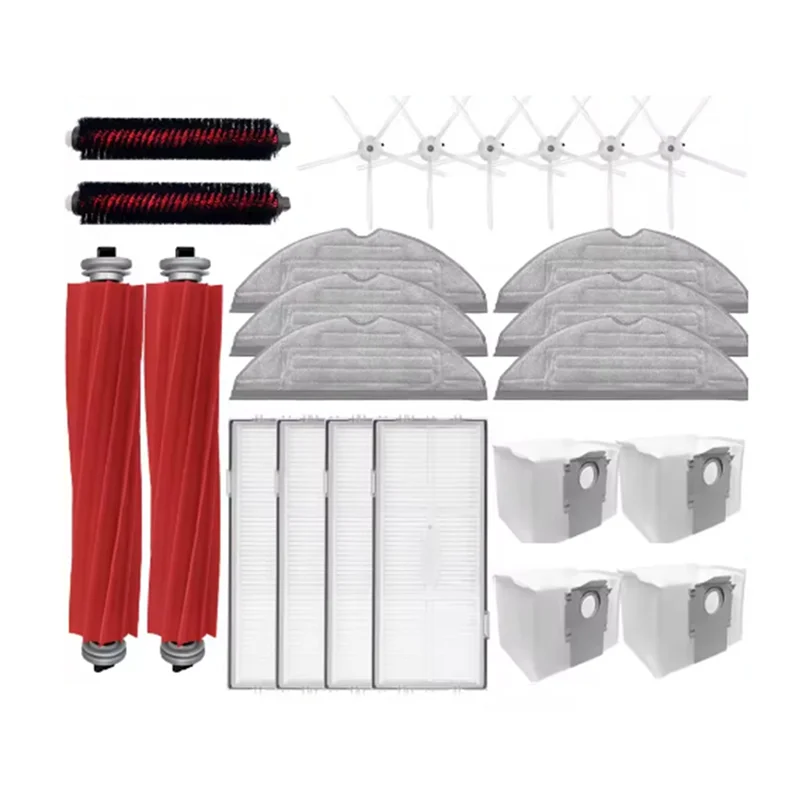 

AB15-For Roborock S7 Maxv Ultra/S7 Pro Ultra Vacuum Cleaner Accessories Main Side Brush Mop Filter Dust Bag