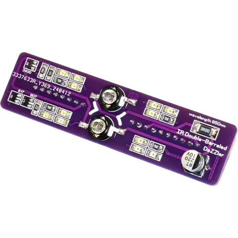 New Enhanced Double Barreled IR LED Blaster Dazzler 850nm Competible with Flipper Zero,Universal Remote Functionality