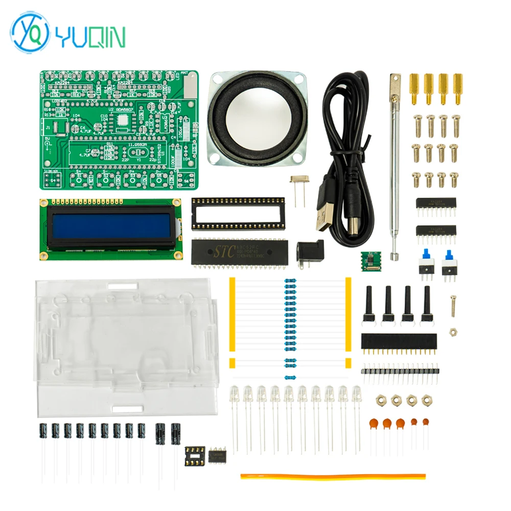 Digital FM Radio Assembly Kit RDA5807  87-108MHZ LCD Display Welding Exercise DIY
