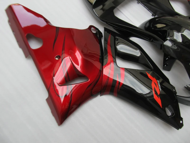 Injection bodywork fairing kit for YAMAHA YZFR1 2000 2001 wine red black fairings set YZF R1 00 01 SZ16