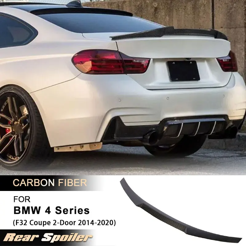 

Автомобильный задний спойлер багажника, крылья для BMW 4 серии F32 Coupe, 2-дверный 2014-2020, гоночный задний спойлер, багажник, крыло, комплект кузова из углеродного волокна