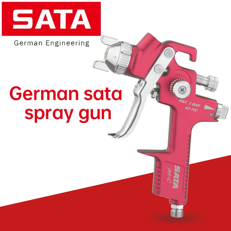 SATA Jet C 1.3mm Paint Spray Gun Airbrush High Atomization Varnish Coating Tool for Cars, Home Furniture Woodworking Metal Paint