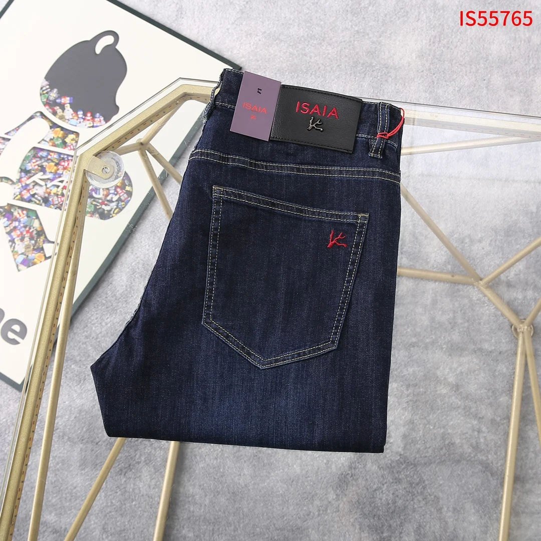 BILLIONAIRE BLSK CPRT Jeans tipis pria katun 2025 kasual musim semi musim panas baru bordir nyaman mode ukuran besar 30-40 celana