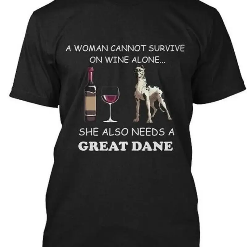 Great Dane Lover A Woman Cannot Survive T Shirt Mad Premium M 2XL