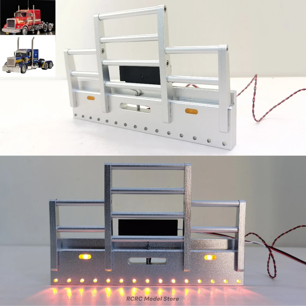 

RC Toy Truck Metal Animal Guard Bumper Grille Guard For Tamiya GRAND HAULER 56344 KING HAULER 56301 1/14 RC Tractor Truck Parts