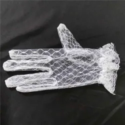 Gants en dentelle élastiques pour robe courte, mitaines fines pour patients, gants en maille, performance, accessoires de banquet, automne, mariage