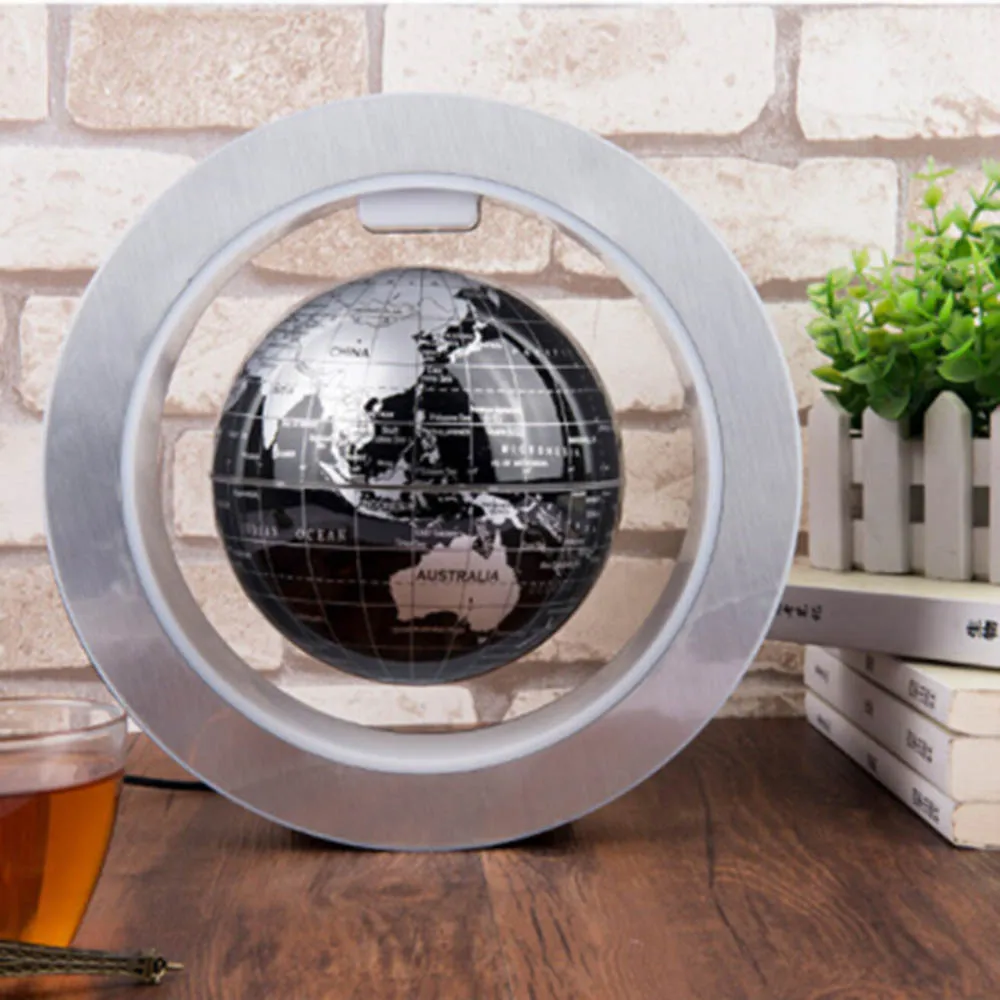 Levitating Lamp Magnetic Levitation Globe Led Rotating Globe Lights Bedside Lights Home Novelty Floating Lamp Learning Ornament