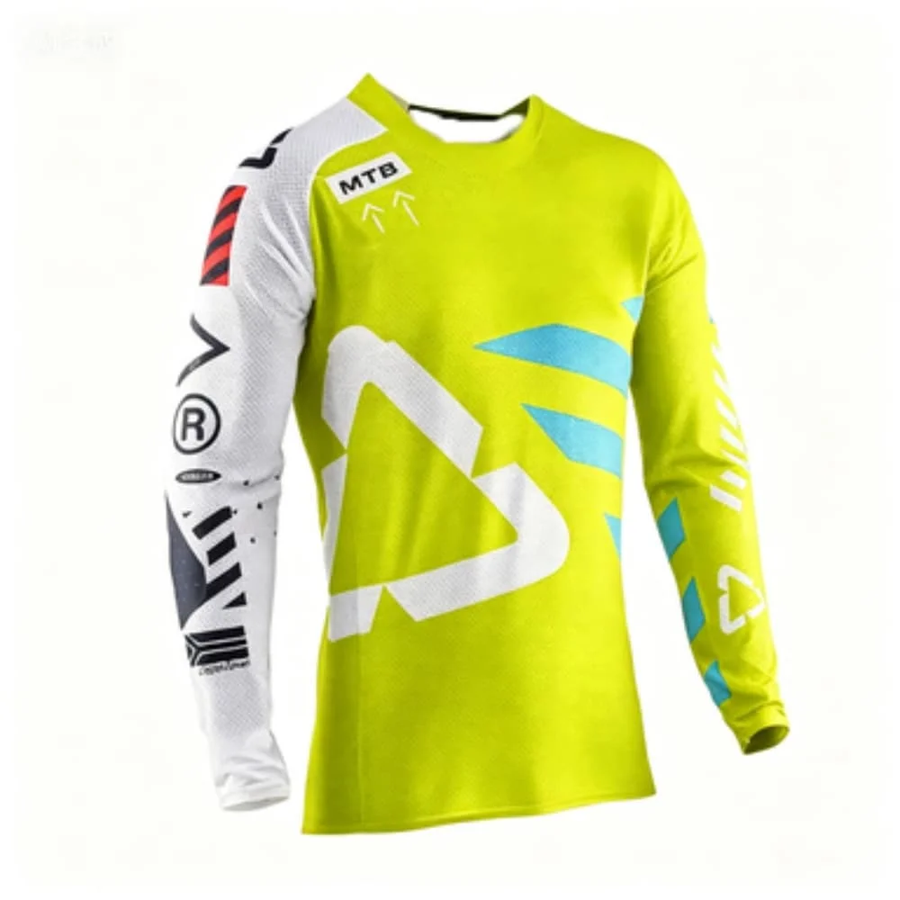 Camiseta de Ciclismo de Montaña MTB Downhill 2027, Camiseta de Carreras de Manga Larga de Secado Rápido para Hombre, Jersey de Motocross Todoterreno para Motocicleta