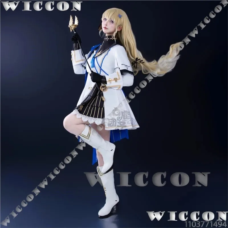 Phoebe juego Wuthering Waves Coaplay peluca rubia zapatos Prop Sexy vestido de Lolita mujer chica traje fiesta de Halloween Cos personalizado; 3, k8