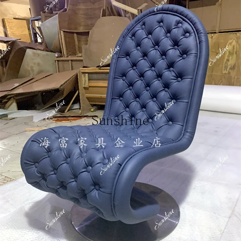 الأثاث اعوج معدن S شكل سحب مشبك الترفيه نموذج غرفة الاستقبال كرسي التفاوض #4