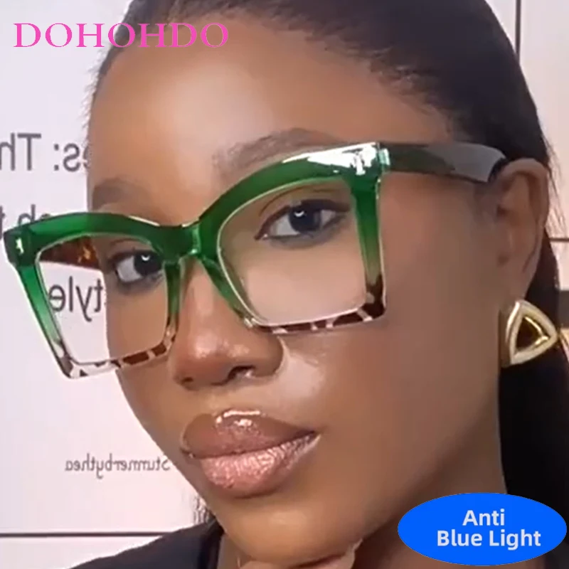 

Большие квадратные заклепки «кошачий глаз», украшения, очки с блокировкой синего света, женские и мужские элитные брендовые компьютерные очки для защиты глаз