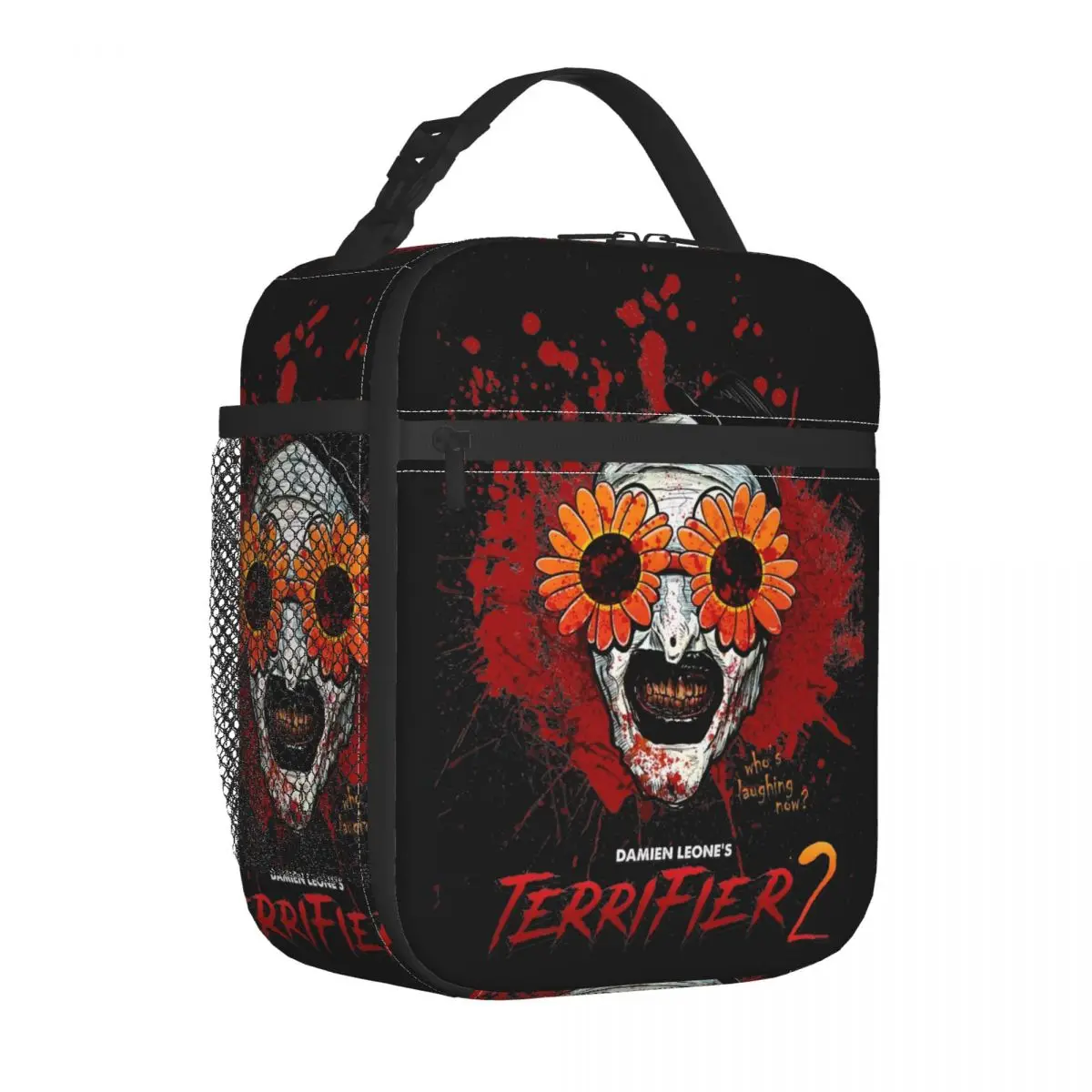 Terrifier 2 Art The Clown Sunflower Sunglasses Insulated Lunch Bag Leakproof Horror Lunch Container Bag Lunch Box Tote Work