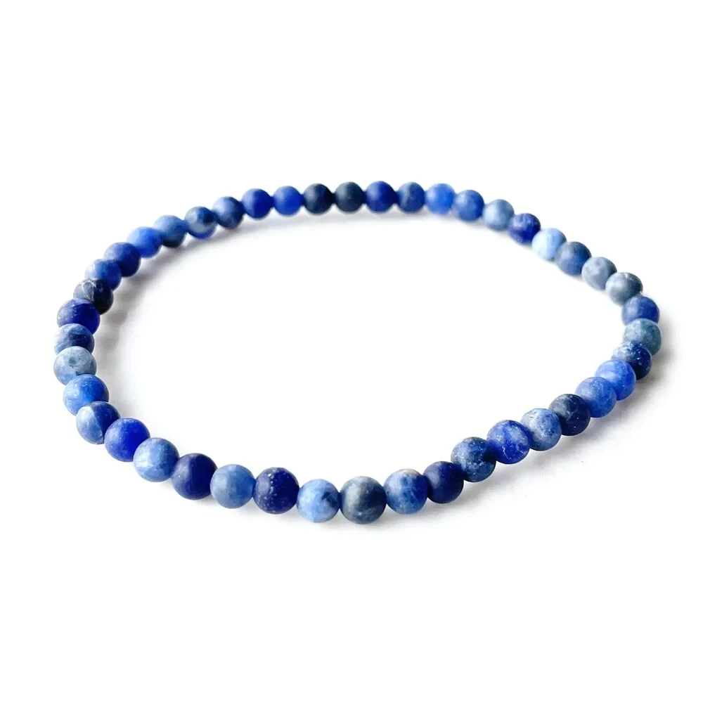 4 Mm Natural Stone Beads Mini Bracelet Amazonite Tiger Eye Lapis Lazuli Gemstone Yoga Bracelet Sweethearts Gift Jewelry