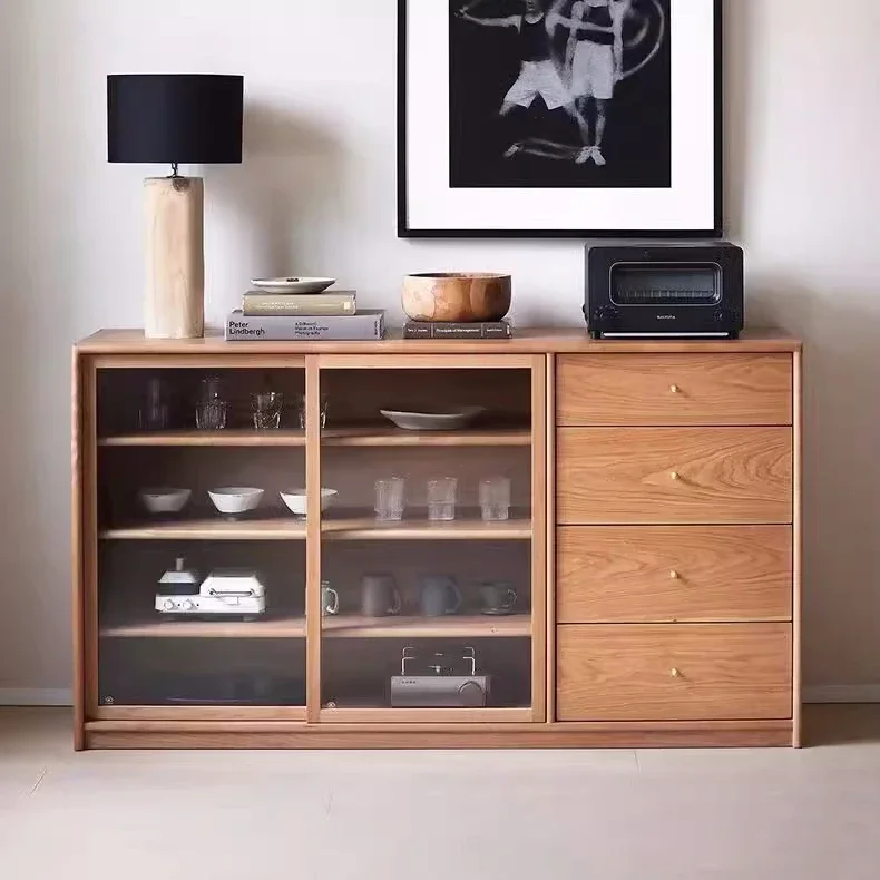 

Solid Wood Sideboard, Oak Locker, Multifunctional Tea Cabinet, Cupboard, Locker