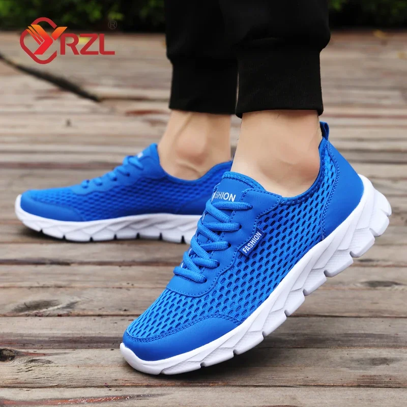 YRZL Summer Men\'s Sneakers High Quality Breathable Casual Shoes Outdoor Non-Slip Sport Shoe Lightweight Fashion Tennis footwear