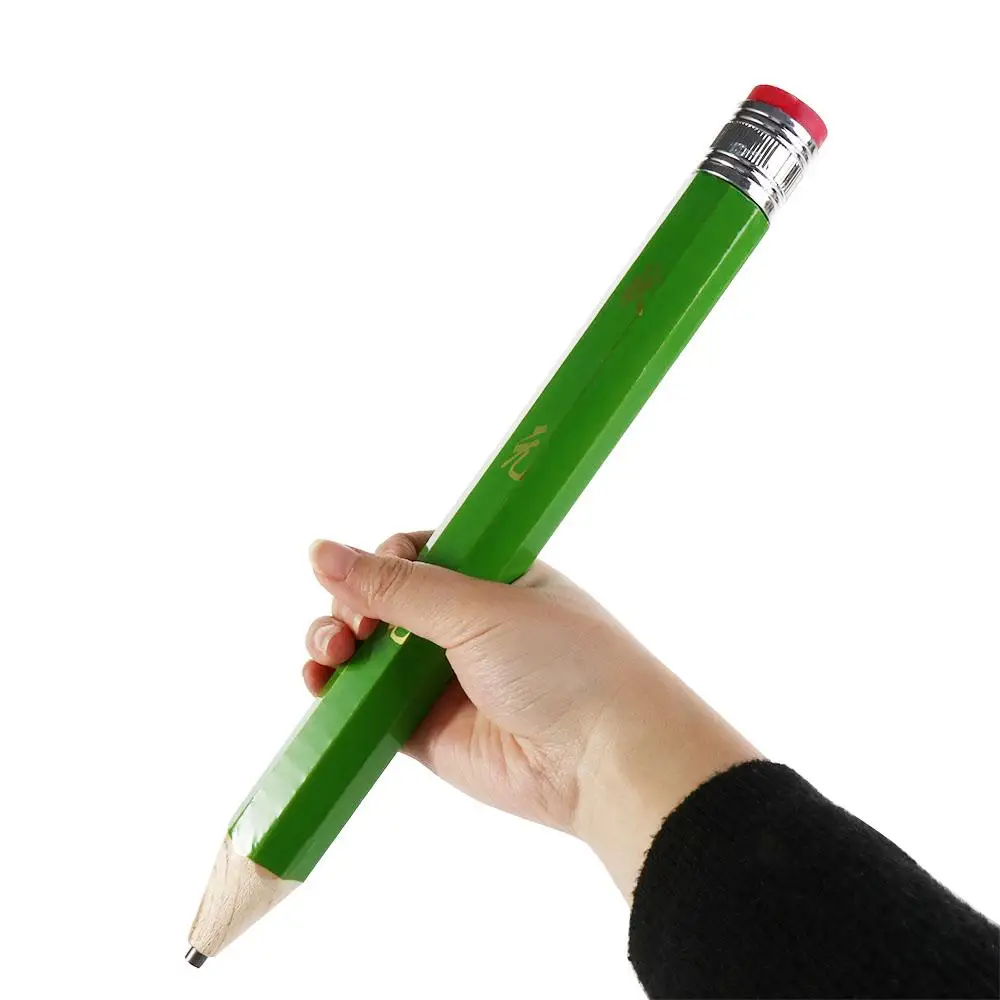 

Funny Party Decorations Boys Girls 35cm Kids Woodworking Toys with Cap and Eraser Huge Pencil Giant Pencil Wood Jumbo Pencil