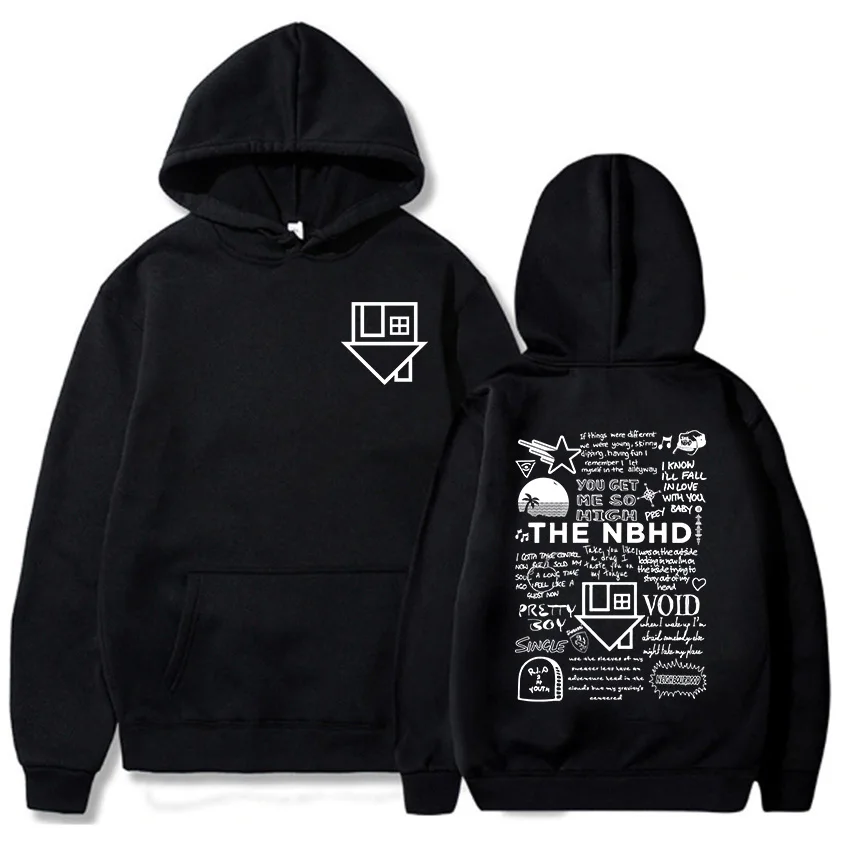 Streetwear Unisex Hip Hop Graphic Hoodies The Neighborhood NBHD Band Printing Sweatshirts Male Sudaderas Long Sleeve Winter Tops