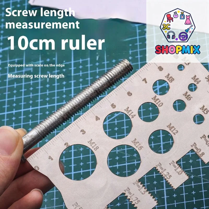 Screw Thread Pitch Gauge Ruler Measuring Tool Bolt Nut Metric Machining Threads Screw Cutting Gauge Angle Model Measuring