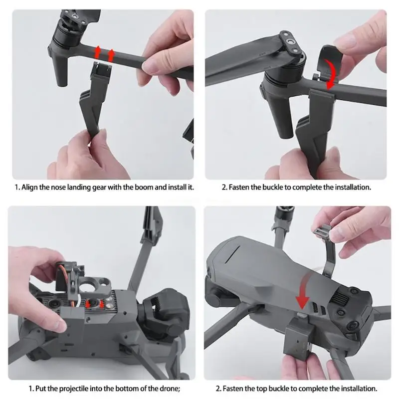 Drones Release Device for 3, Drones Air Dropping Thrower Systems with Enhances Landing Gears for Multiple Use New Dropship